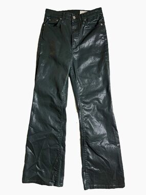 Rag & Bone Casey High-Rise Ankle Flare - Coated Pine Grove